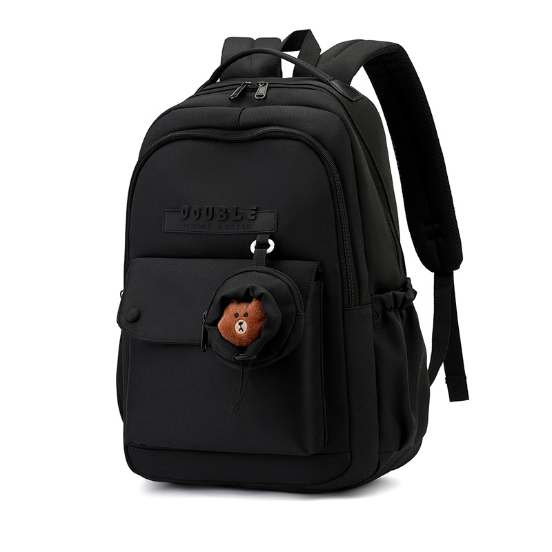 LIVASIAN 가벼운 캐쥬얼 책가방 곰돌이 키링 데일리 백팩 25,460원