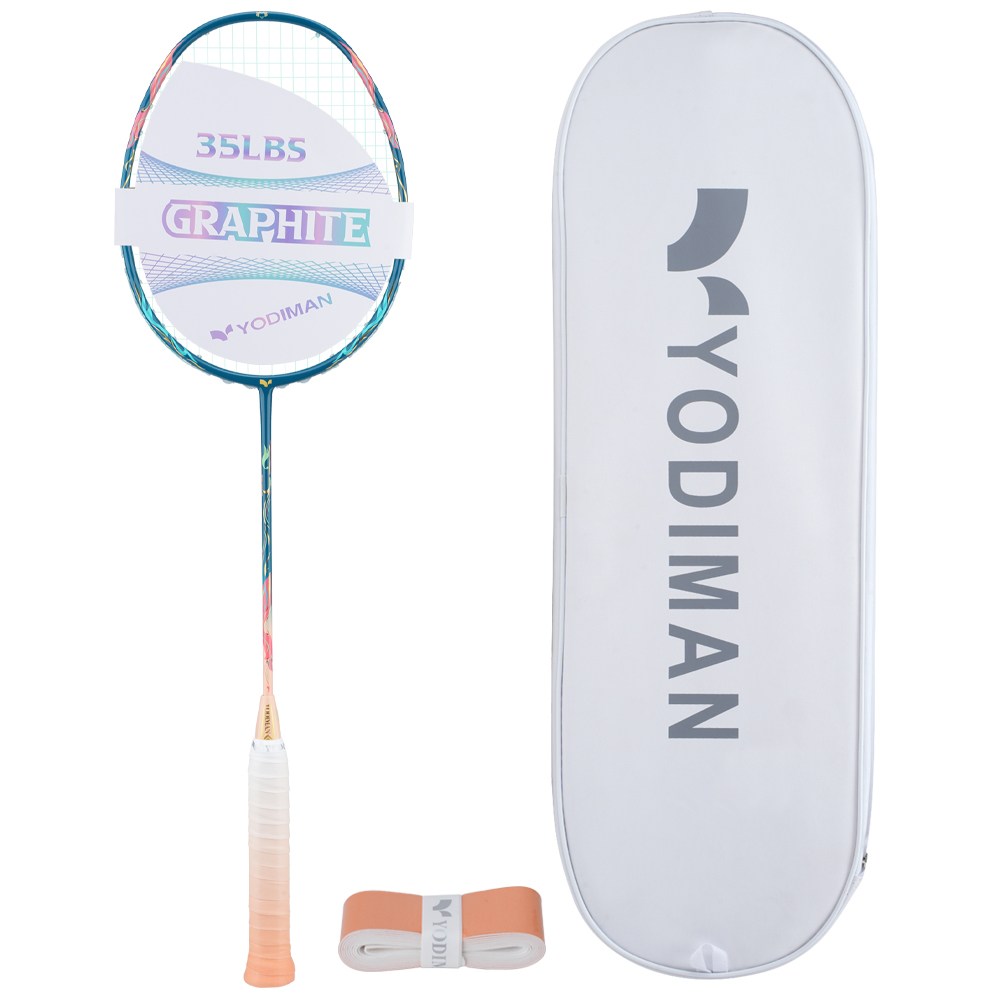 YODIMAN 배드민턴 라켓 풀 카본 5U 초경량 남녀 프로급, 1개, 피코크블루 108,000원