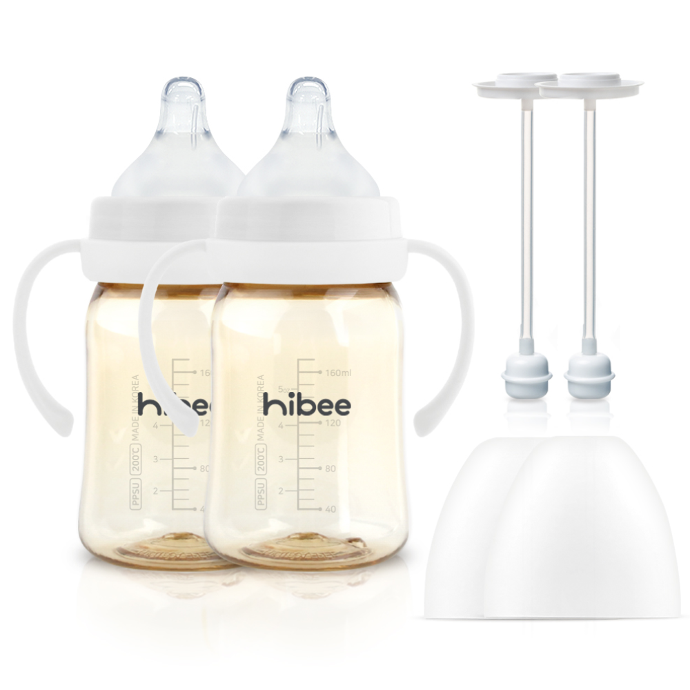 하이비 PPSU 에잇벤트 배앓이방지 젖병 170ml 트윈팩(베이직 젖병 2P+젖꼭지2P+핸들2P+추 타입2P), LL(9개월이상), 화이트, 1개 43,000원