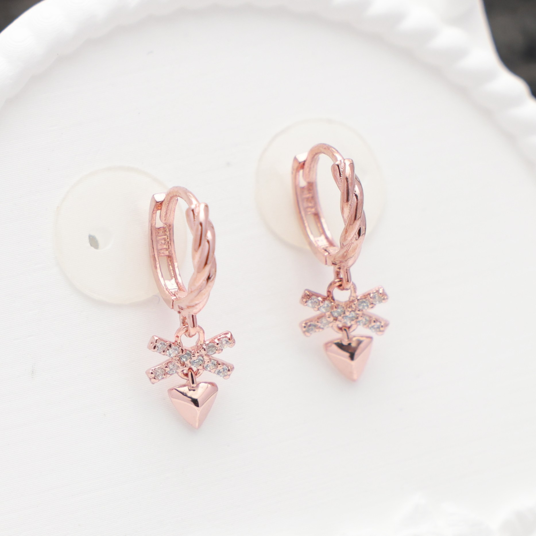 14k 18k 로즈골드  금 귀걸이 딸랑이 원터치 데일리 선물 심플 (E359)체리스쥬얼리 495,820원