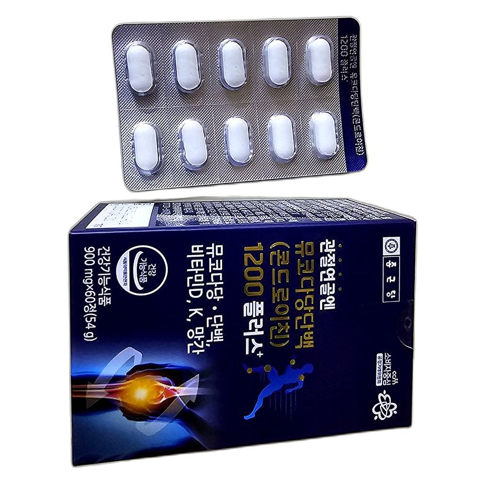 관절 건강 지원 콘드로이친 1200mg 연골 보충제 6개월분 편리한 섭취 60정, 1개, 1개 228,200원