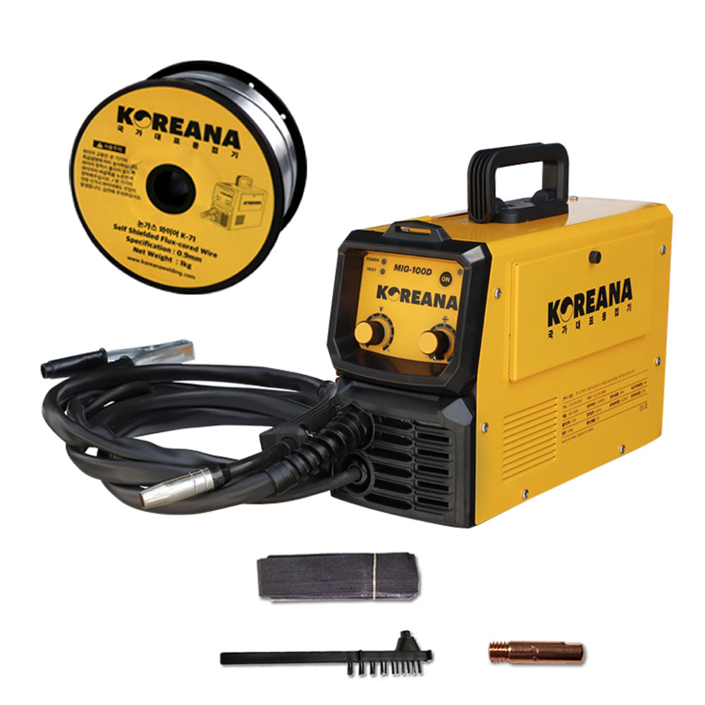 코리아나용접기 공구왕황부장 논가스 인버터 아크용접기 철 스텐 호환, 1개, MIG-100D 209,000원