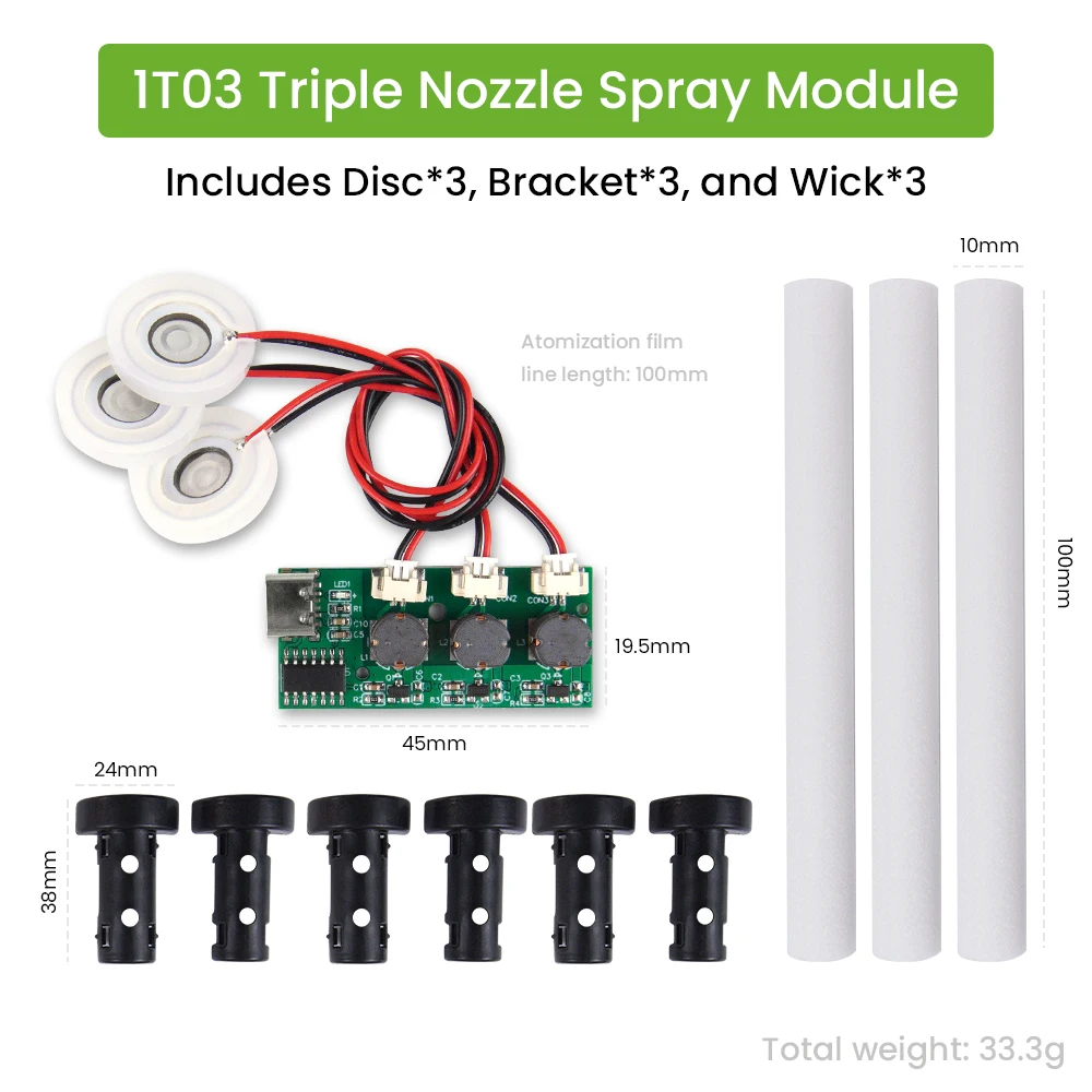 DC 5V USB 미니 가습기 DIY 키트 초음파 분무 미스트 메이커 및 드라이버 회로 모듈 포거 아토마이저 시트 15,200원