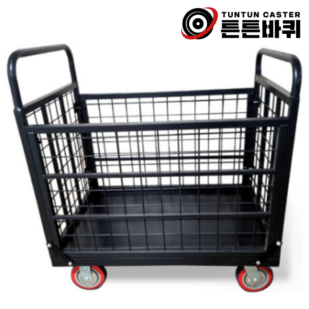 조립식 바스켓 카트 흑색 중량 6인치 고정 회전 미조립 출고 이동 검은색 스틸 호텔 식당 274,800원