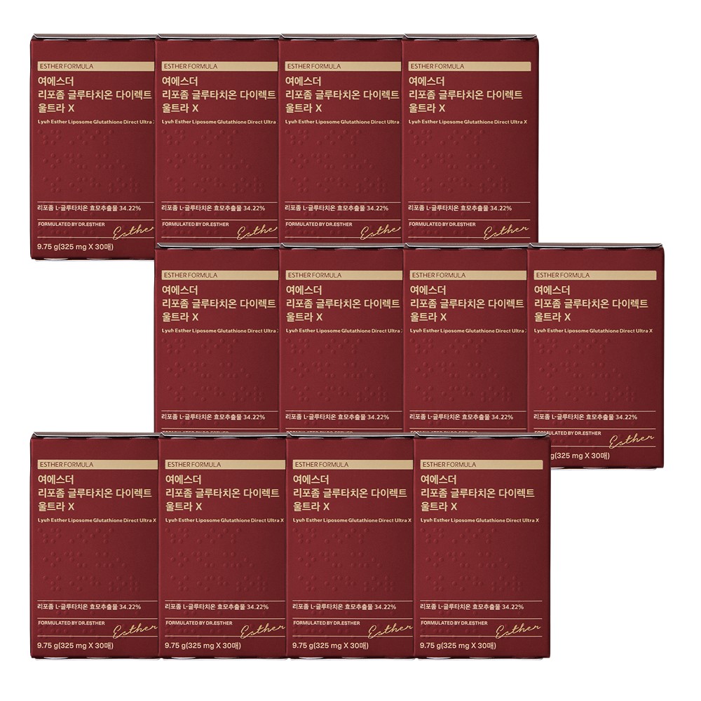 에스더포뮬러 여에스더 리포좀 글루타치온 다이렉트 울트라 X 30매 12박스 (360매), 9.75g, 12개 300,000원