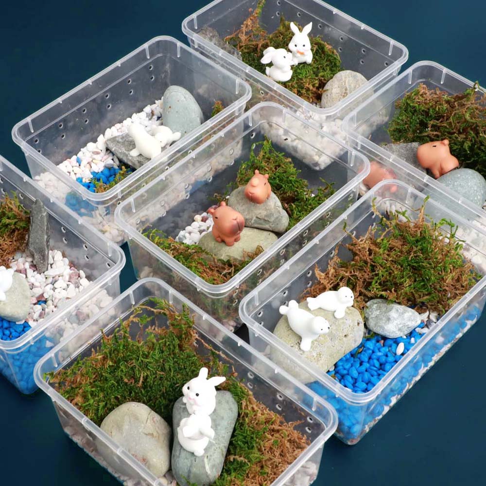 미니 테라리움 만들기 키트 동물 피규어 DIY 테라리움, 1세트, 토끼키트 5,400원