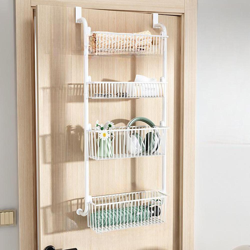 무타공마켓 수납창출 만능 다용도 문걸이 수납 선반, 1개, 4단 화이트 28,960원