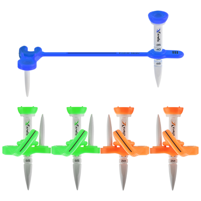 엑스넬스 컨트롤 킵티 높이조절 에이밍 골프티 티꽂이 4개세트, 오렌지2개,그린2개, 1세트 20,800원