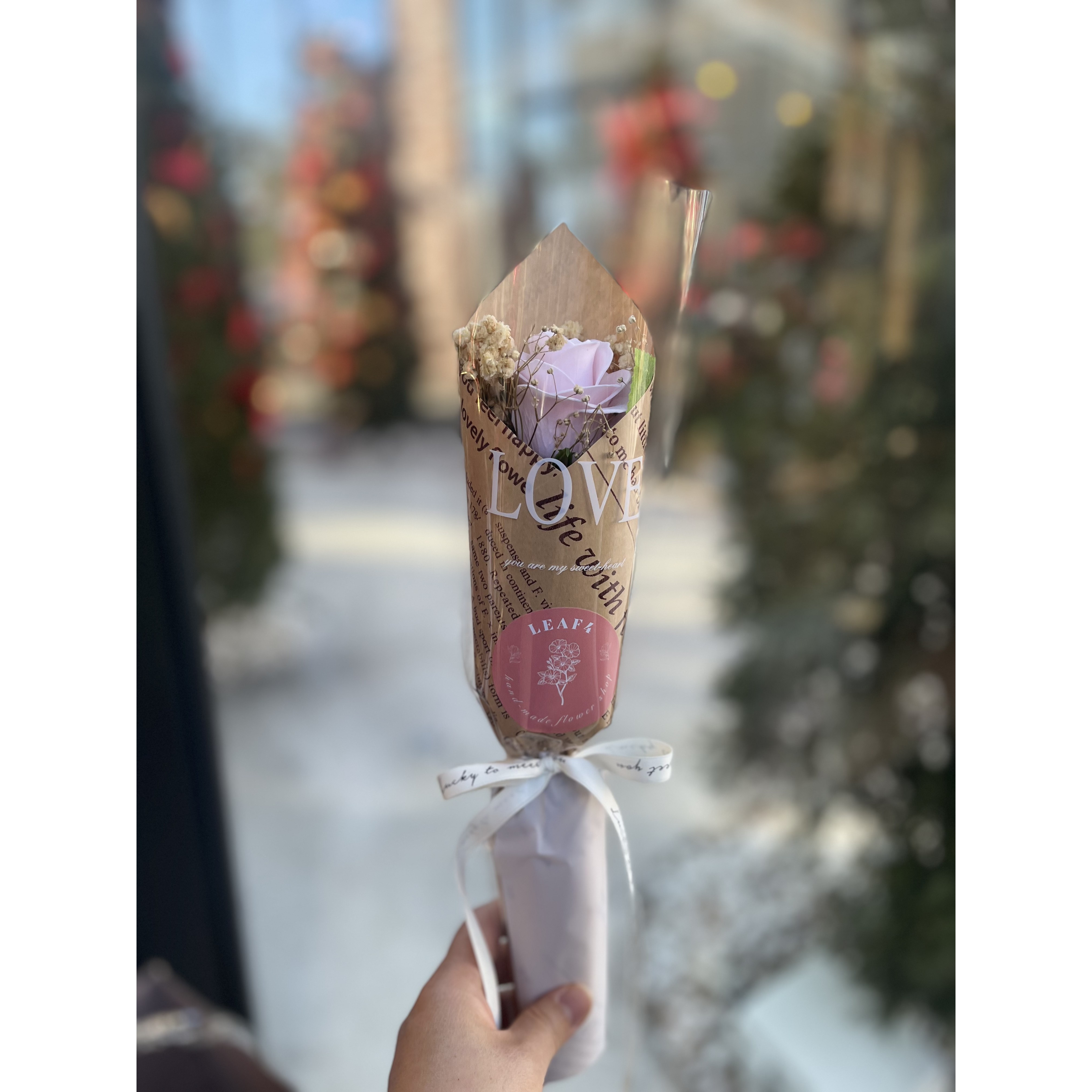 리프4, 한송이비누장미, 졸업식꽃다발, 비누꽃, 한송이장미, 핑크 2,150원