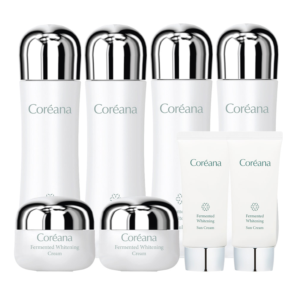 [단품]코리아나 발효화이트닝 토너+에멀젼+크림+선크림 66,900원