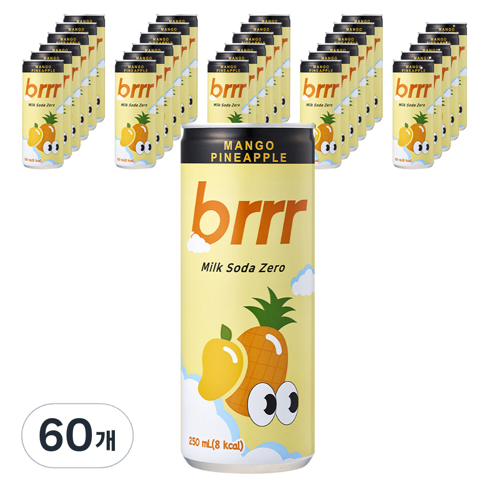 부르르 밀크소다 제로 망고파인애플, 250ml, 60개 32,800원