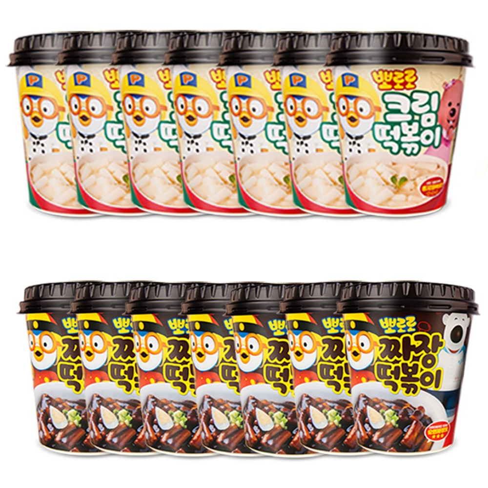 [뽀로로] 짜장,크림 떡복이 14개입 (짜장7개,크림7개) 국물떡복이, 맛있는 어린이 간식, 14개, 120g 31,800원