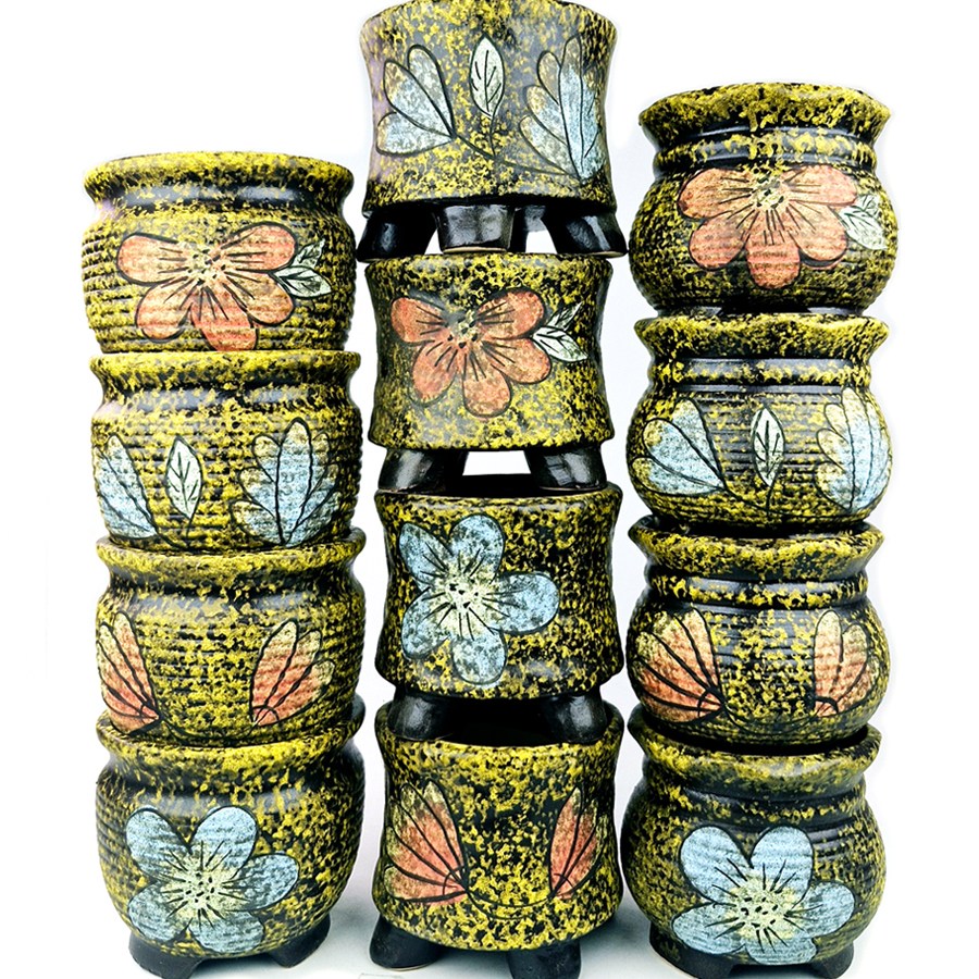 무배 행복한꽃그릇 까미노랑12종세트 중형 다육이화분 분갈이흙, 12개, 까미노랑 38,500원