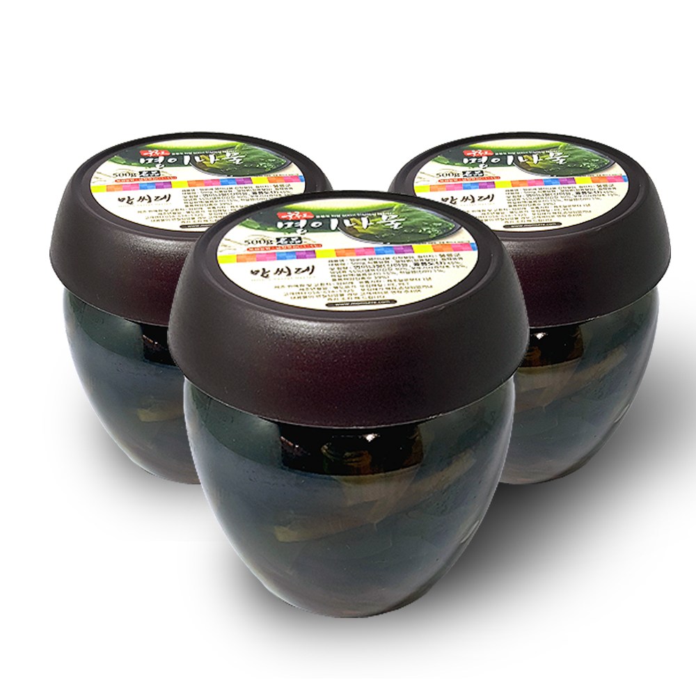 [오늘만 특가]미슐랭이 선택한 맛! 맘씨레 울릉도 명이나물 장아찌 국내산 자연산 국산, 3개, 500g 29,900원
