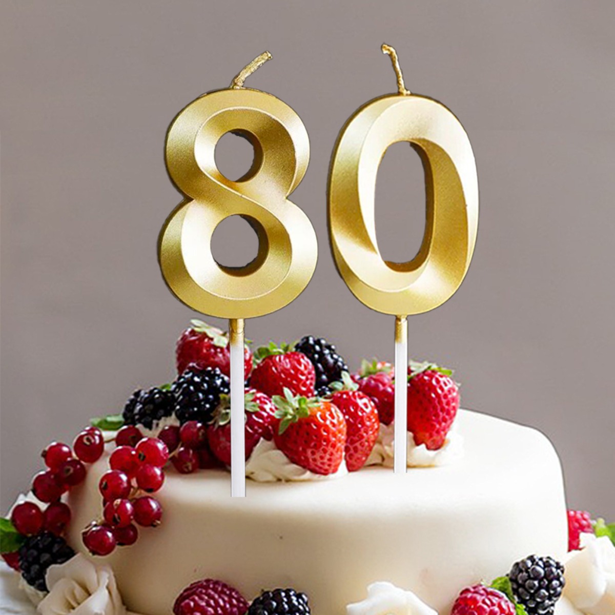 빅사이즈 생일초 케이크픽 특이한 메탈릭 골드 숫자초, 80, 1개, 30g 9,900원