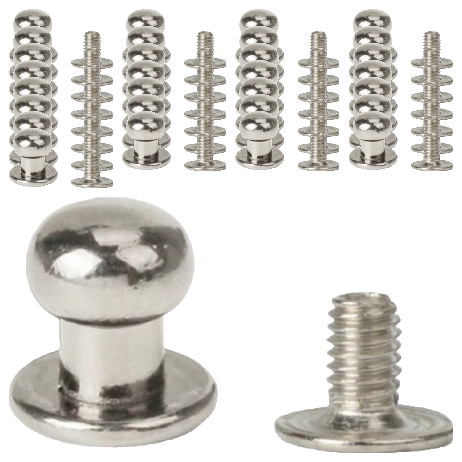 코히모 가죽공예 부자재 여밈용 솔트레지 8mm 50p + 나사 50p 세트 5W0654, 1세트, 실버 8,900원