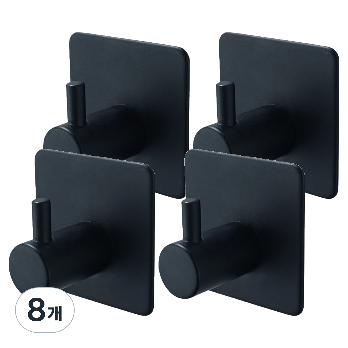 피어니스트 무타공 스틸 다용도 접착식 걸이, 블랙, 8개 27,200원