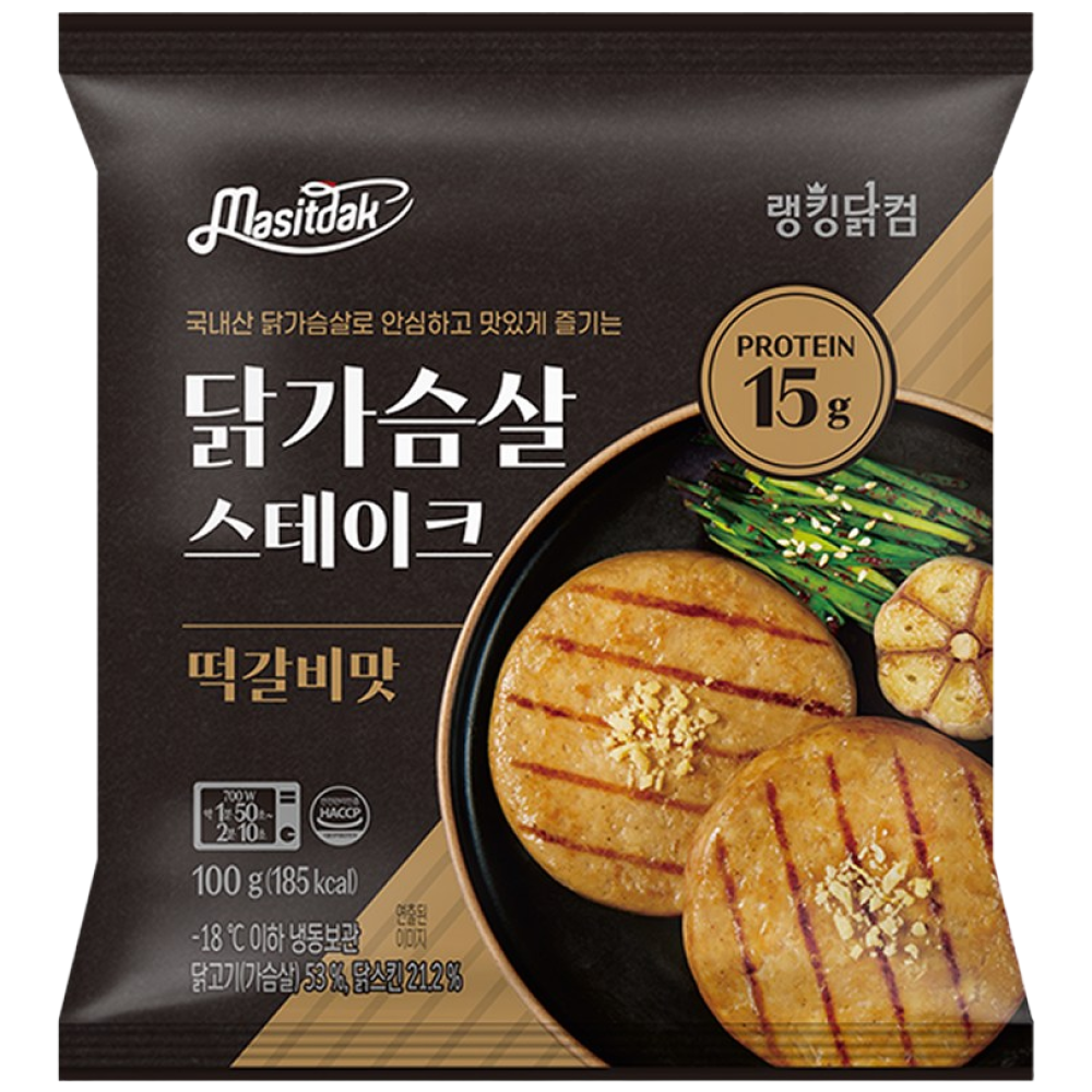 [랭킹닭컴] 맛있닭 닭가슴살 스테이크 떡갈비맛, 20개, 100g 35,800원