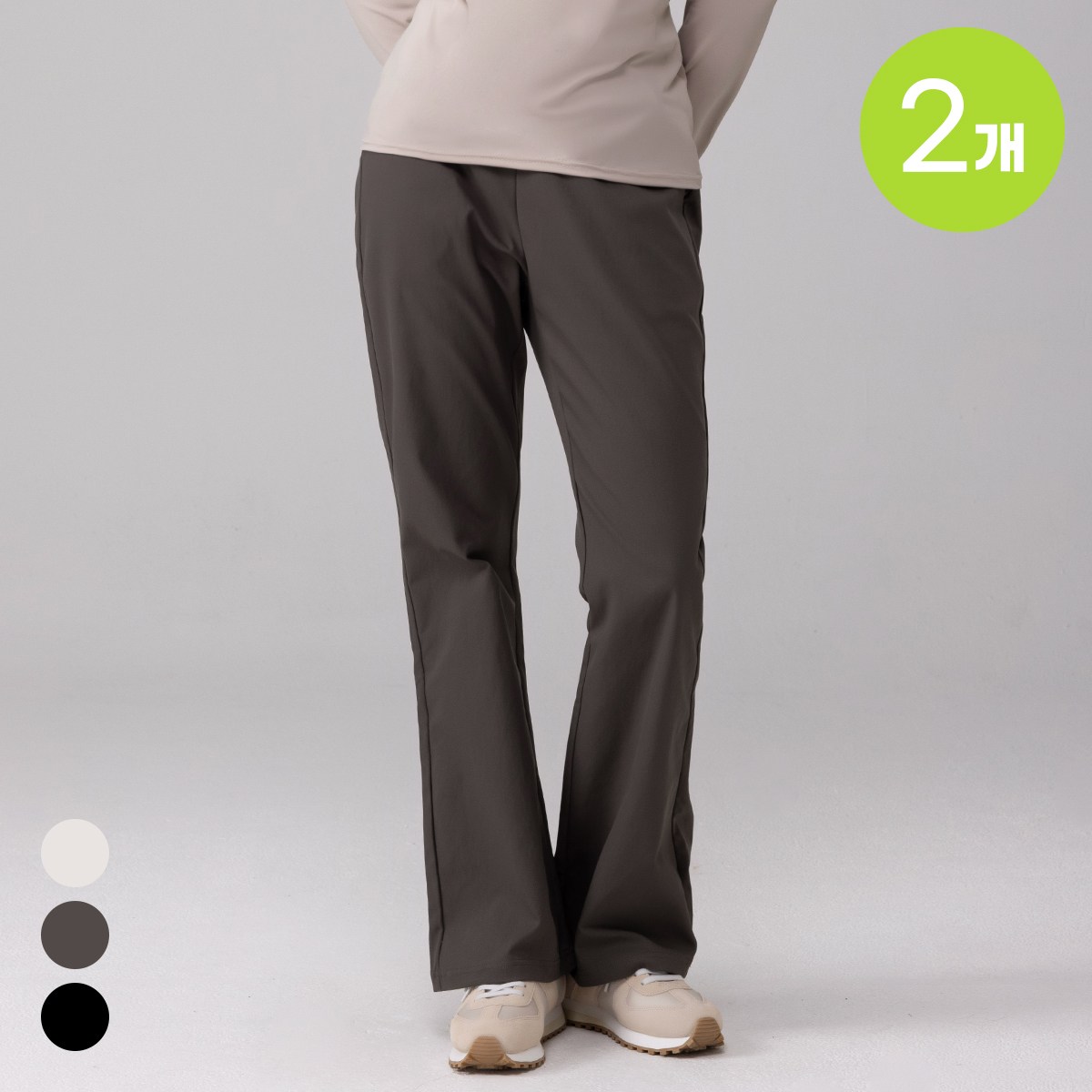 에버라스트 1+1 여자 부츠컷 슬렉스 바지 밴딩팬츠 46,000원