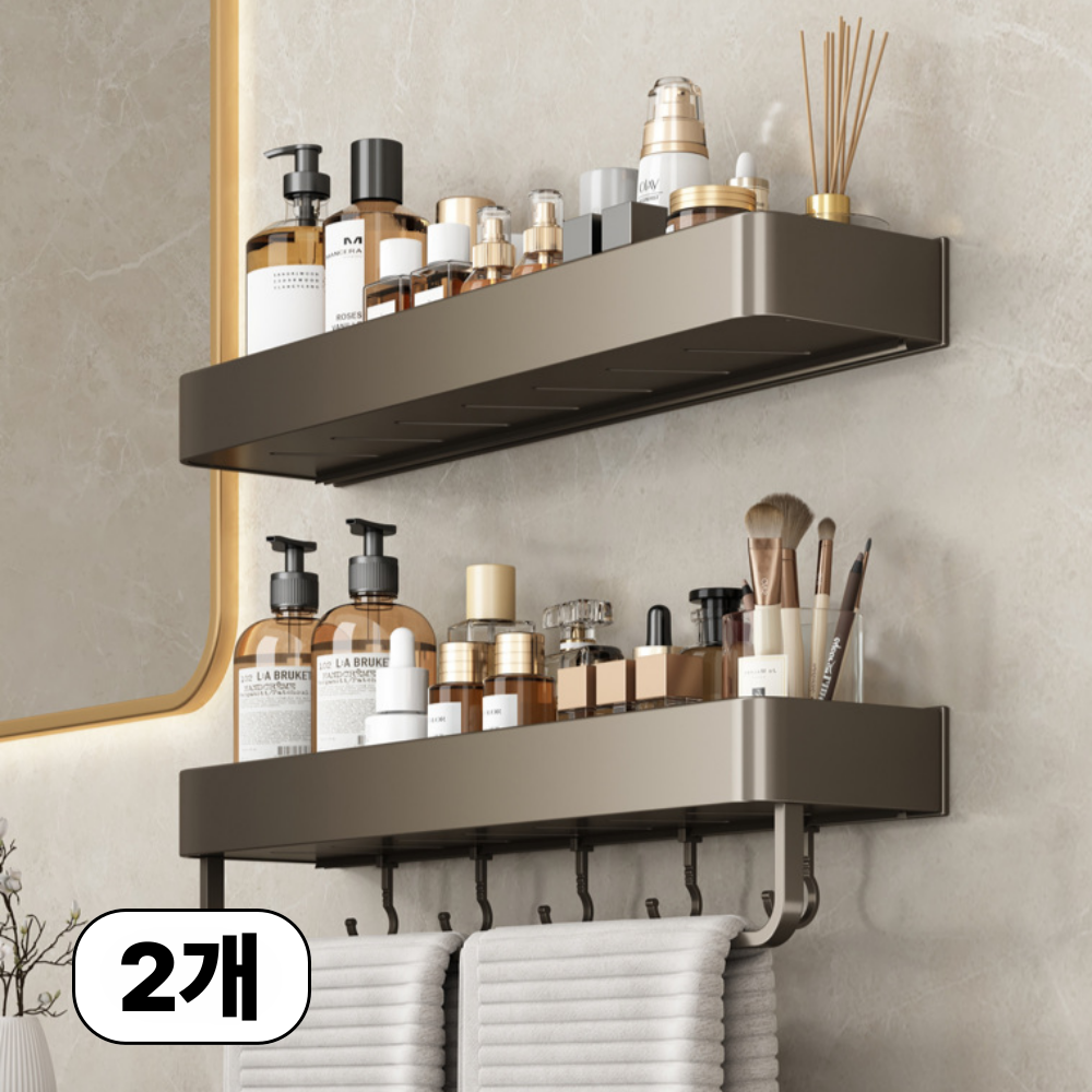 안쏘니 무타공 일자 욕실선반 화장실 벽선반 다용도 수납 정리함 18,400원