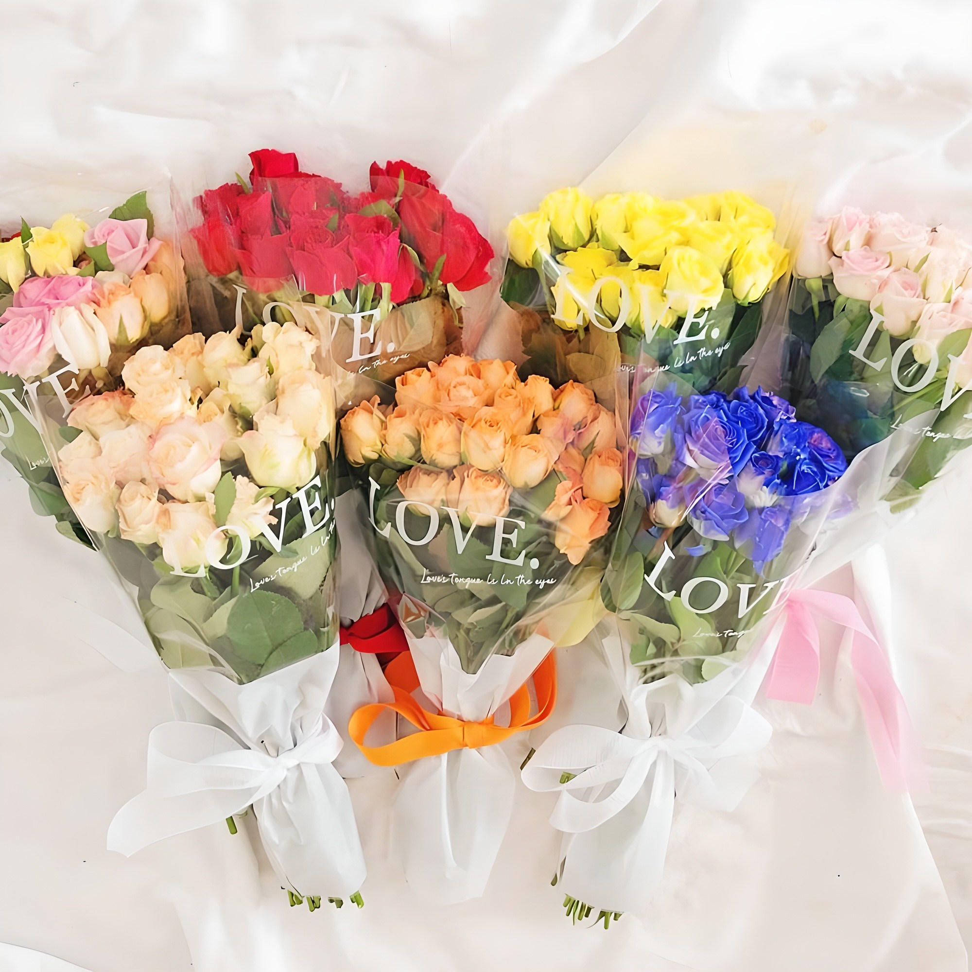 (김해장미) 장미 10송이 20송이 투명포장 꽃다발 농장직송 데일리꽃, 1개, 레드톤10송이(투명포장) 39,900원