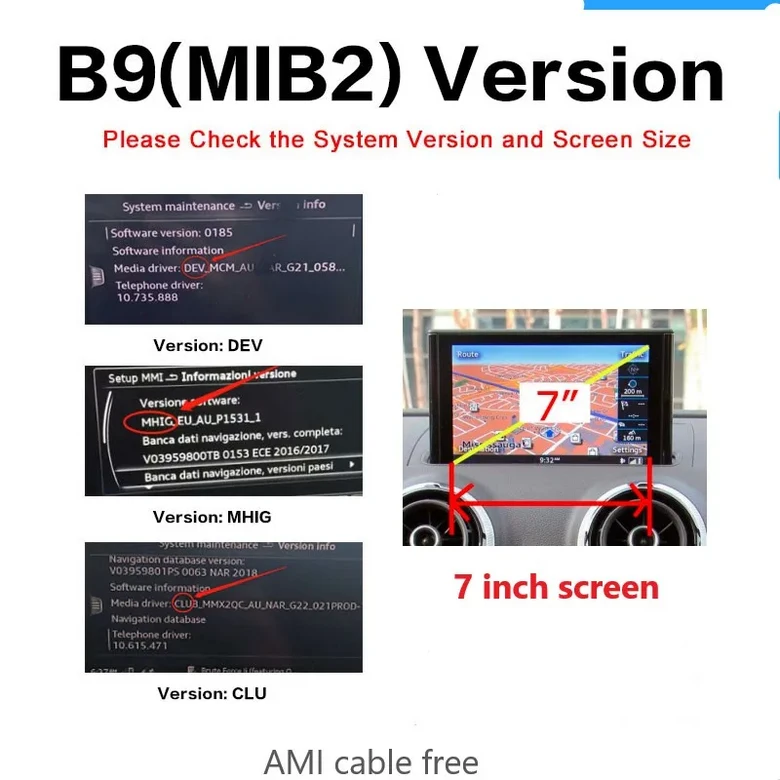 iManAuto 무선 CarPlay 안드로이드 자동 모듈 Audi A3 8v Q2 2013-2018 Bluetooth USB 역방향 카메라 기능 191,800원