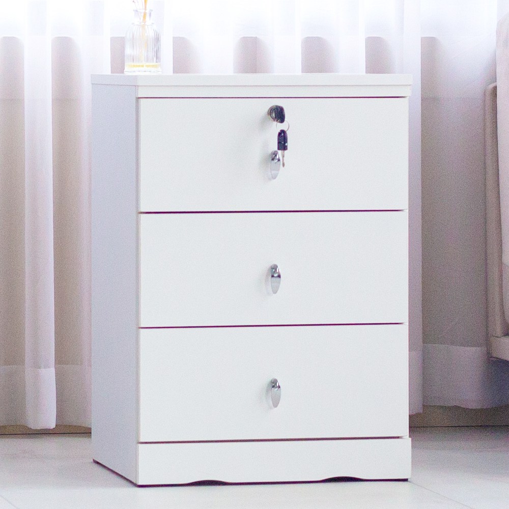 리더스퍼니처 400 3단 열쇠서랍장, 3단 열쇠 화이트, 3개 39,900원