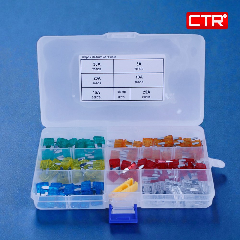 CTR 자동차 휴즈 세트 차량 퓨즈 신형 예비 미니 fuse 화물차 박스 mini 소형 120P, 1개 8,900원