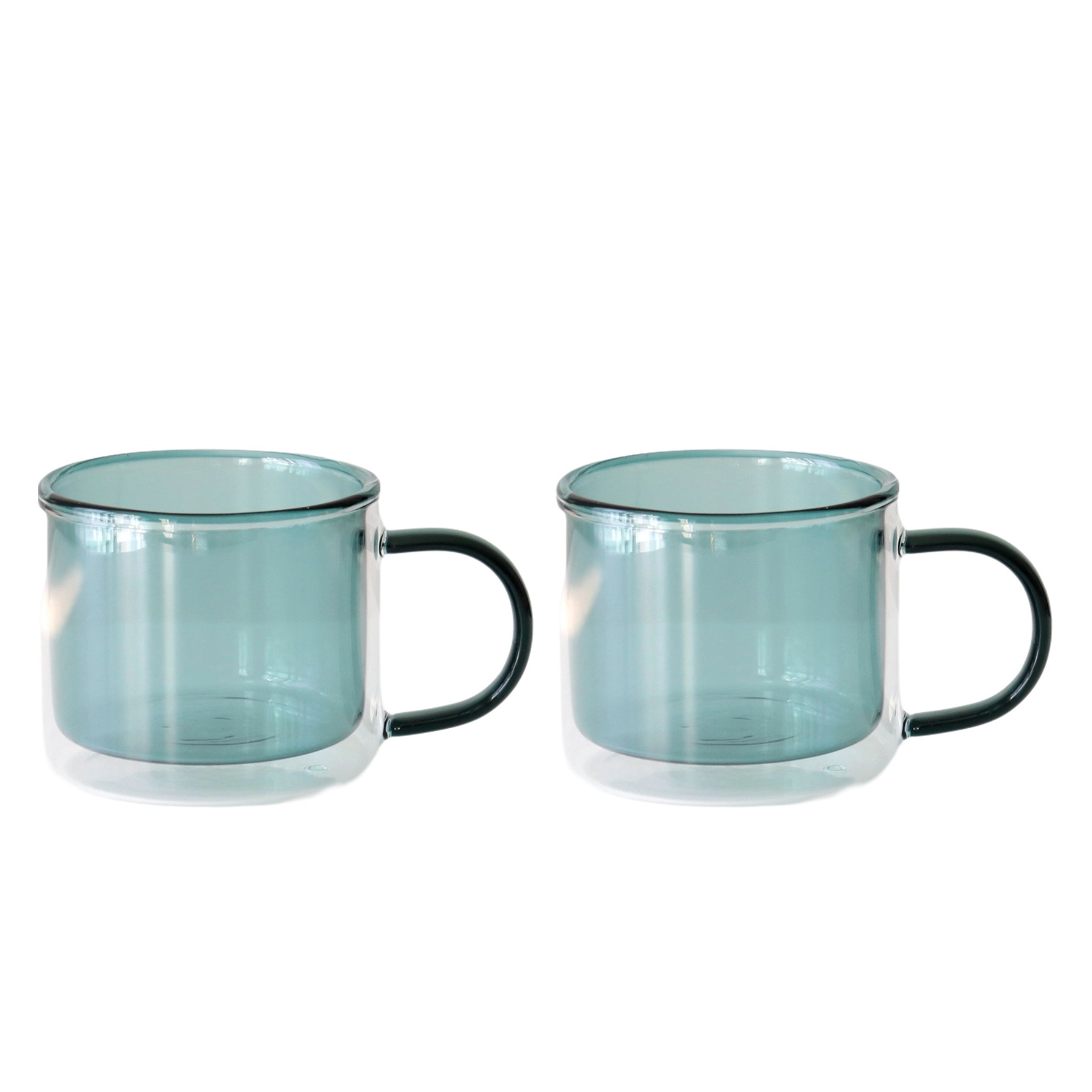 카모메키친 이리스 이중 유리 컬러 머그잔 260ml, deep green, 2개 12,800원