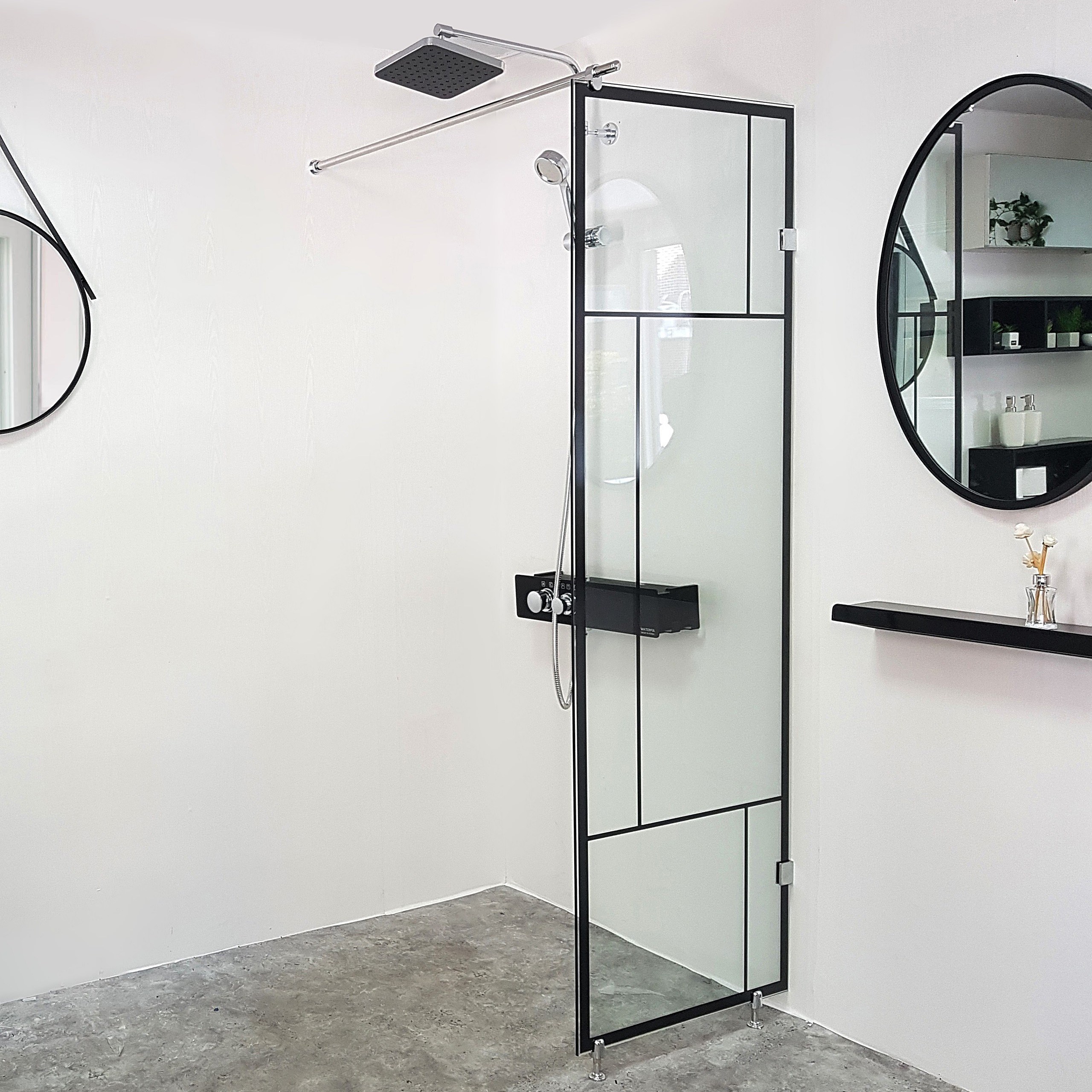 [안전강화유리/당일발송] A6마트 욕실파티션 55종 모음 DIY 쉬운설치 샤워부스, 피트격자파티션600 145,000원