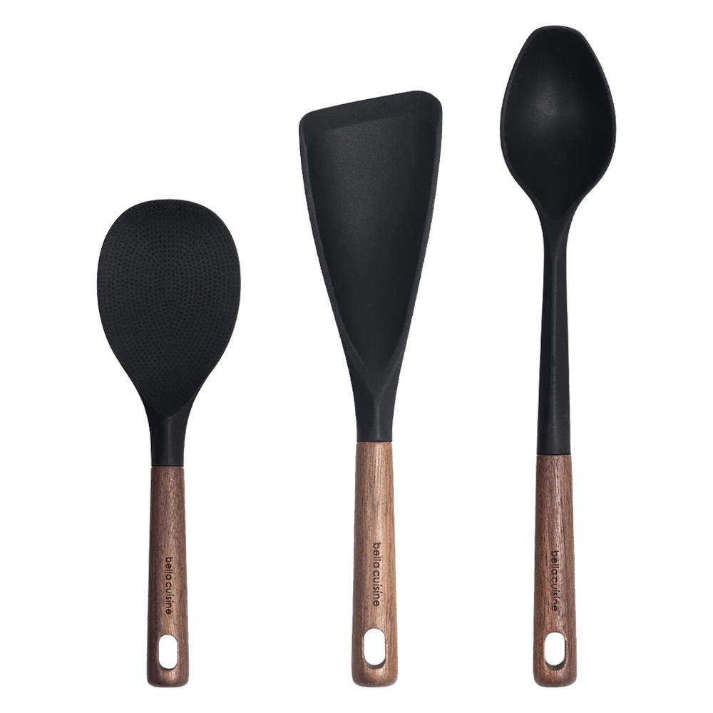 벨라쿠진 월넛우드 실리콘 조리도구 키친툴 3종세트 17,700원