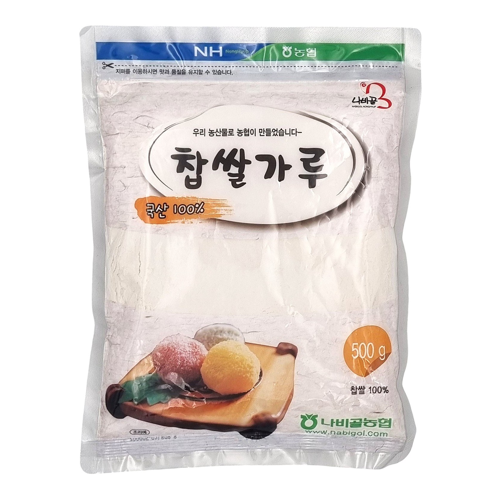 [농협] 함평 나비골농협 국산 찹쌀가루, 1개, 500g 6,200원