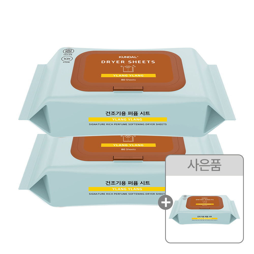 (2+1)쿤달 시그니처 10배 초고농축 리치 퍼퓸 드라이시트 일랑일랑(+드라이시트80매/랜덤) 21,500원