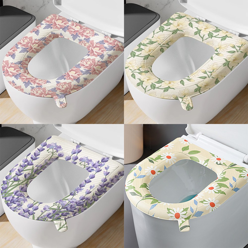오릴리 화장실 꽃무늬 변기시트 소프트한 EVA 방수 쿠션 8종 모든 변기타입 9,900원