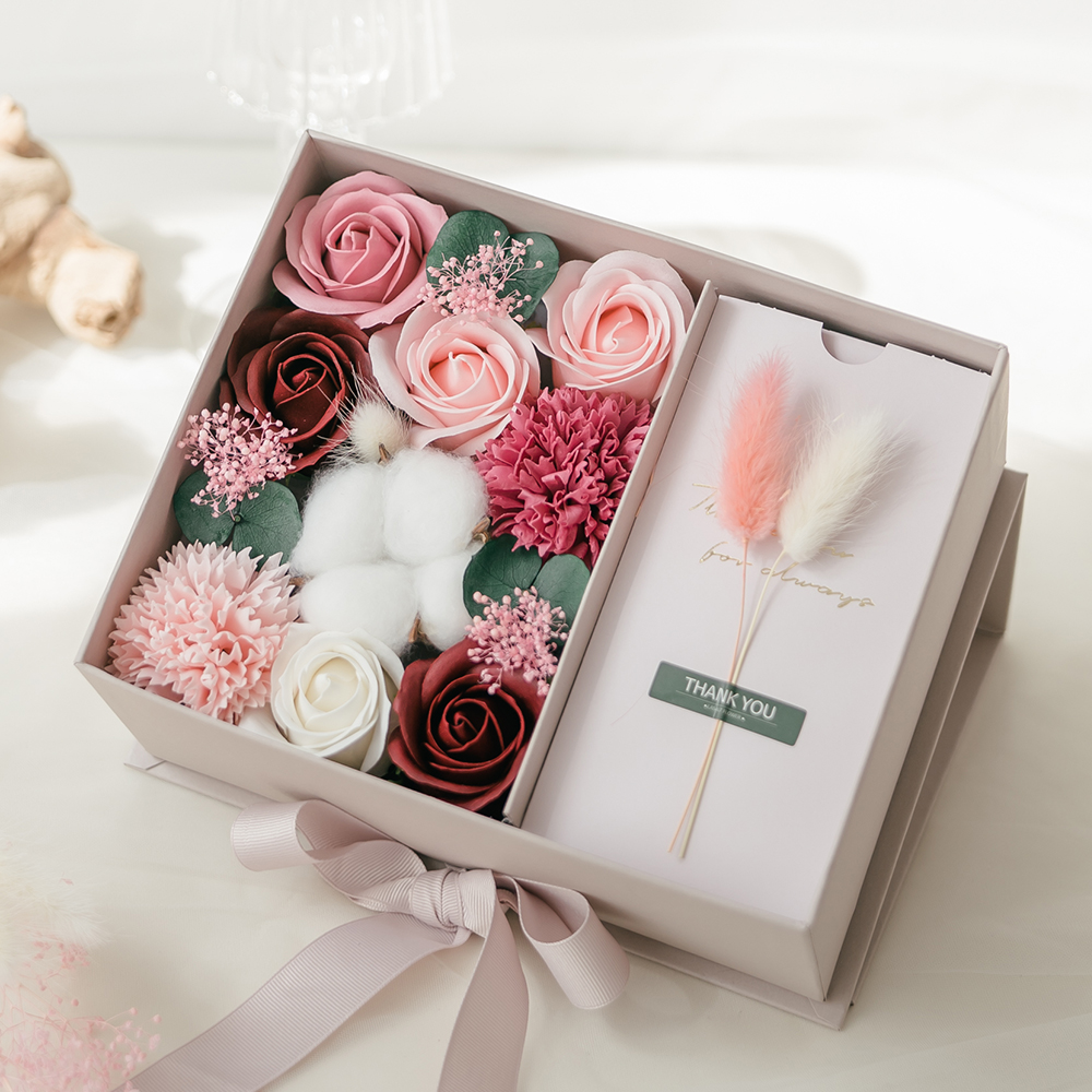 라솔트 비누꽃 목화 앤 플라워 용돈박스 + 쇼핑백, 버건디그레이, 1개 25,900원