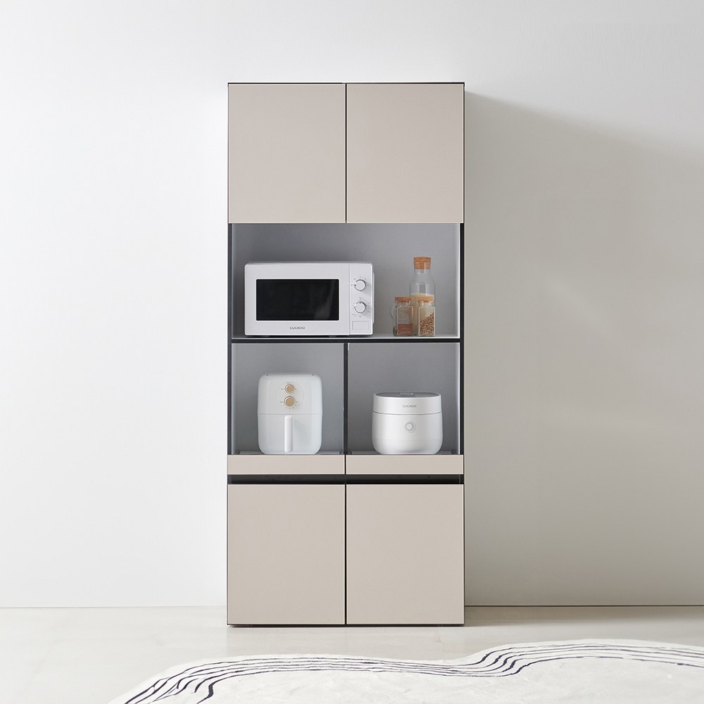 베로카 키큰 광파오븐 렌지대 밥솥 다이 주방 선반 800, 4단, 미스트베이지 148,000원