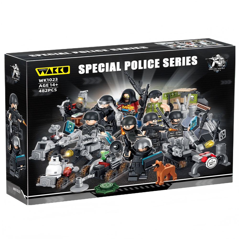 Wakku 시티 경찰특공대 레고호환블록 폭발물 처리반 피규어8in1블럭세트 Pcs482, 1세트 22,900원