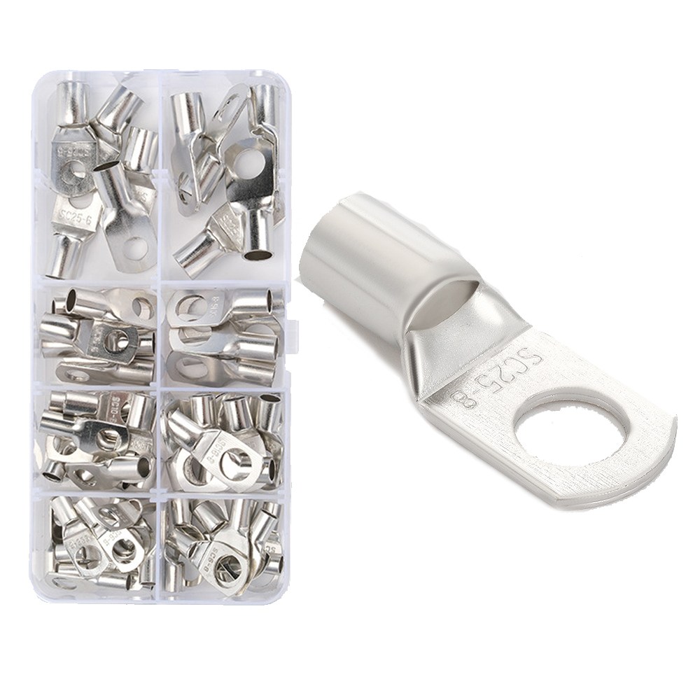 60PCS 8종 세트 O형 황동 터미널단자  6SQ-25SQ 링단자 12,400원