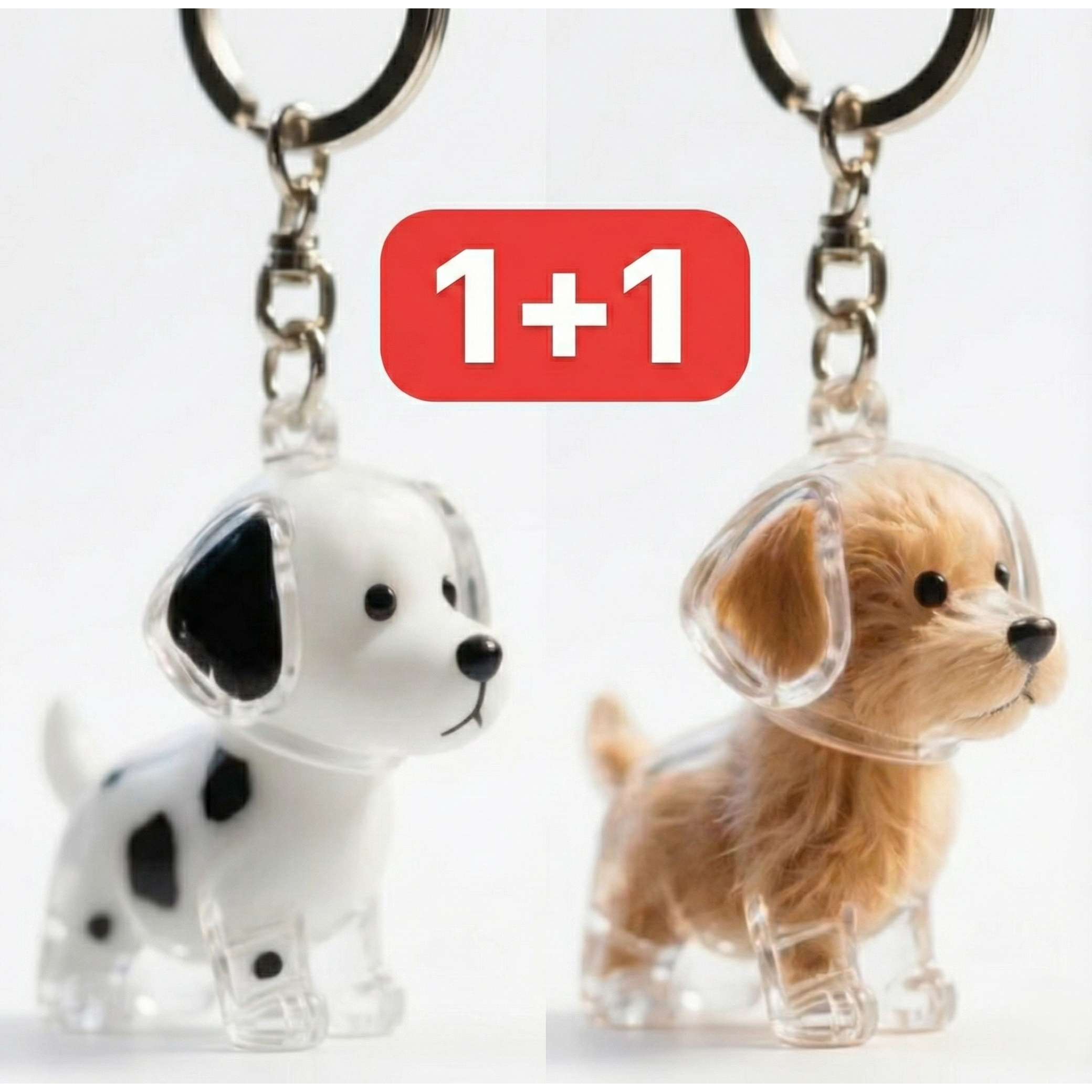 멍담 강아지 메모리얼 키링 1+1 털 보관 캡슐, 1세트, 투명 5,900원