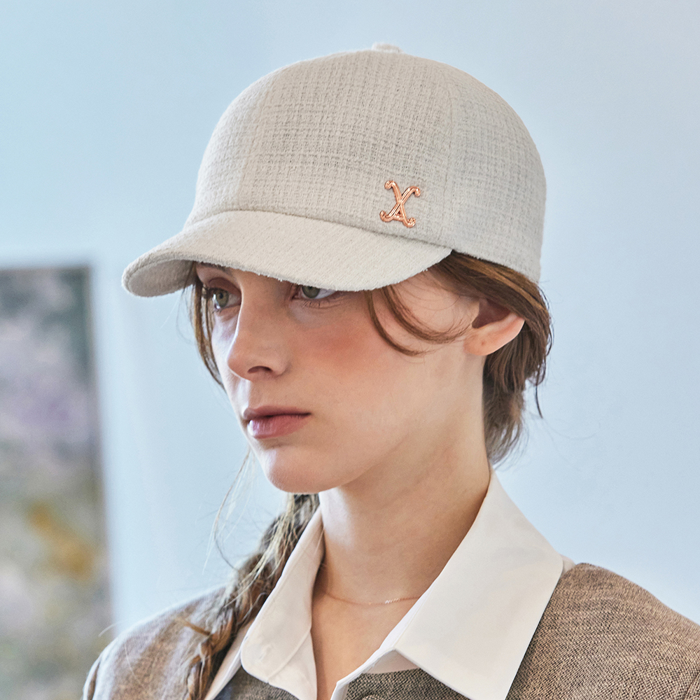 바잘 VA 커브드 스터드 트위드 볼캡 36,700원