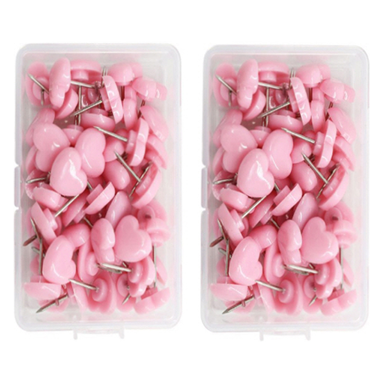 문구담 귀여운 하트모양 압정 세트 핑크, 50개입, 2세트 7,900원