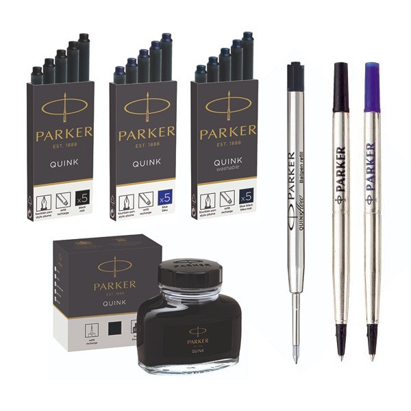 (Parker) 파카 펜 리필심 수성펜심 볼펜심 F M 병잉크 잉크카트리지 (옵션선택x1개), M 검정 12,000원