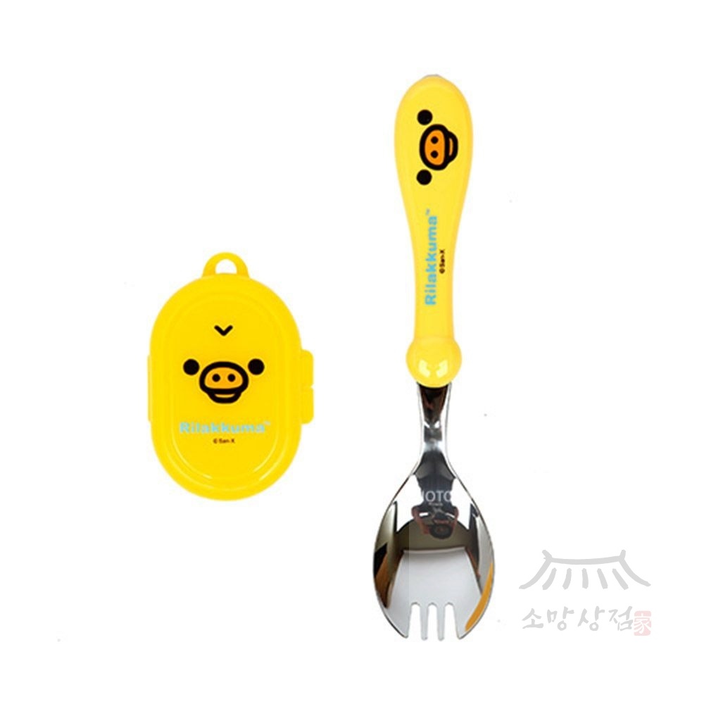 소망상점 리락쿠마 편한스푼(얼굴)-옐로우 수저세트 7,400원