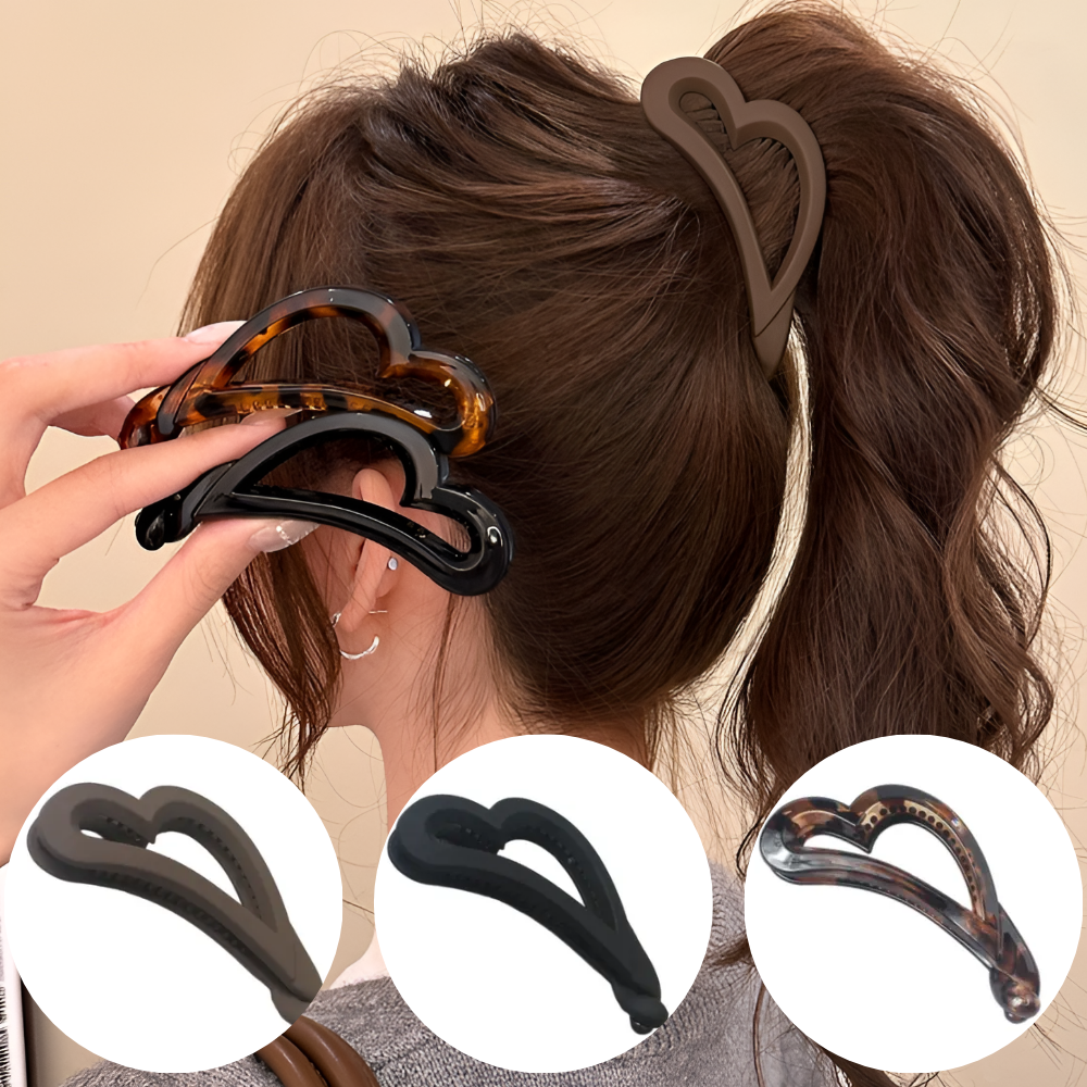 베로시아 레오파드 헤어 머리핀 집게핀 하트 바나나핀 3종 9,700원