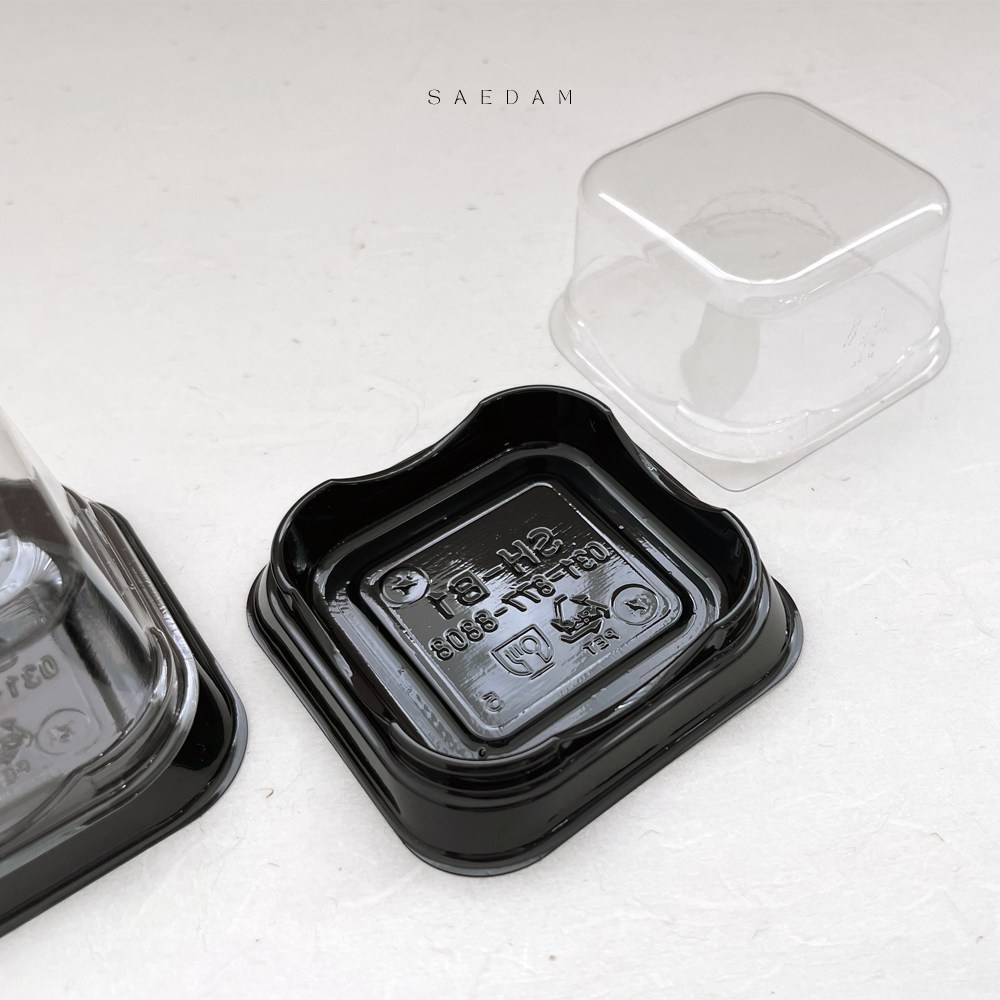새담 SH-B1 사각케이스  흑색 / 오메기떡 치즈케익 용기 8,000원