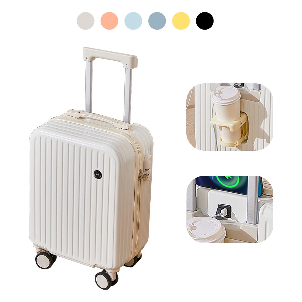 NewBoy 캐리어 18인치  초경량 USB 미니 기내용 캐리어 수납 주머니 대용량 패션 남녀 공용 흰색 블랙  분홍색  블루 옐로 39,800원