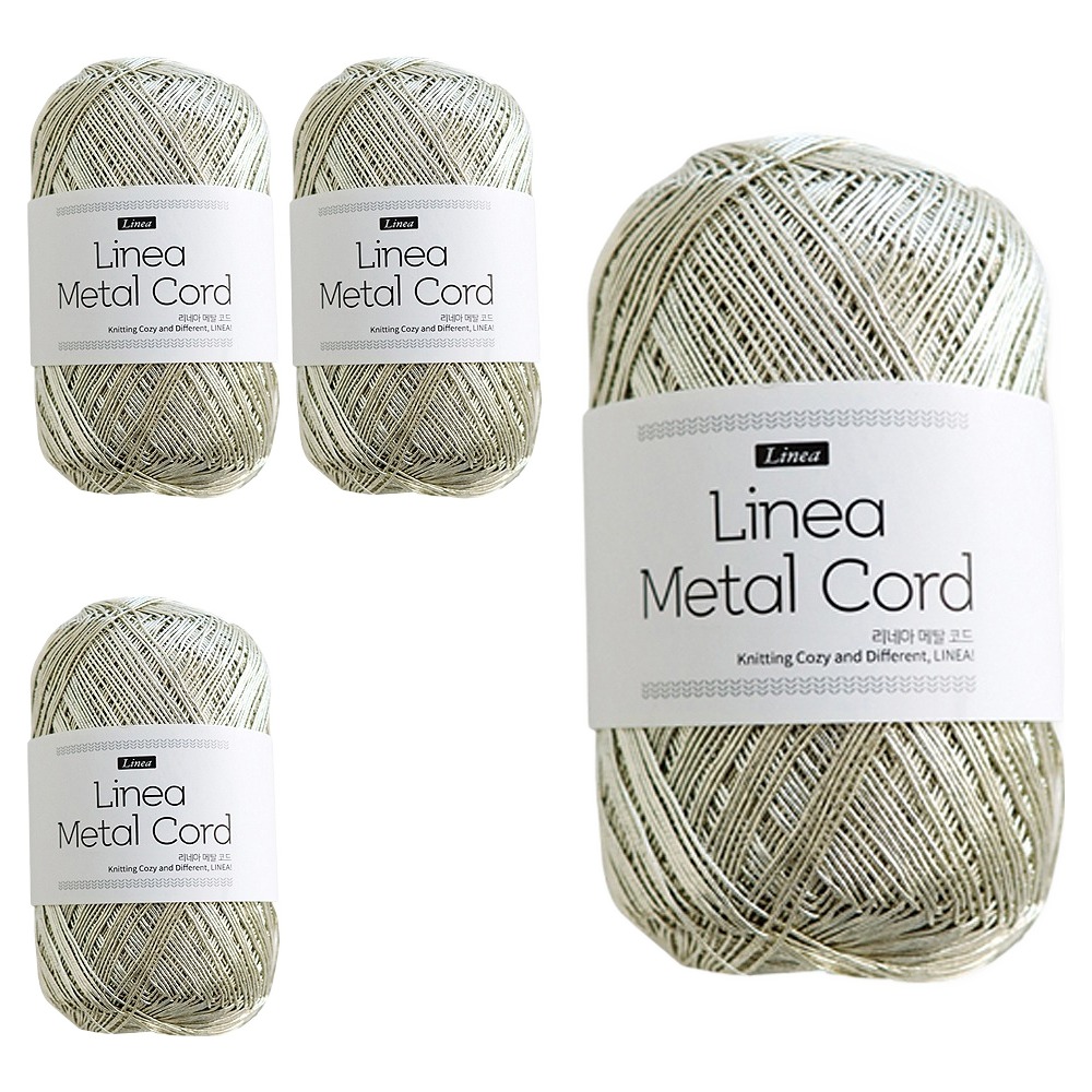 리네아 메탈코드 뜨개실 70g 280m, 05 샴페인, 4개 21,500원