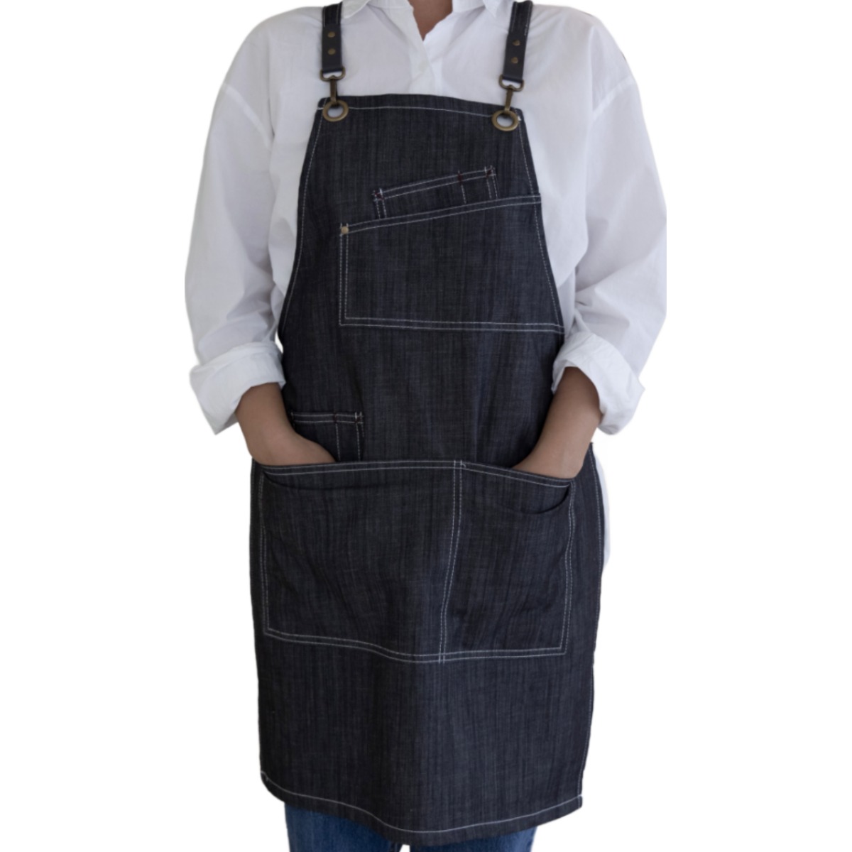 데님앞치마 카페 바리스타 미용 목공 공방 캠핑 청앞치마 자체제작 대량구매 가능, 그레이, 1개 19,800원