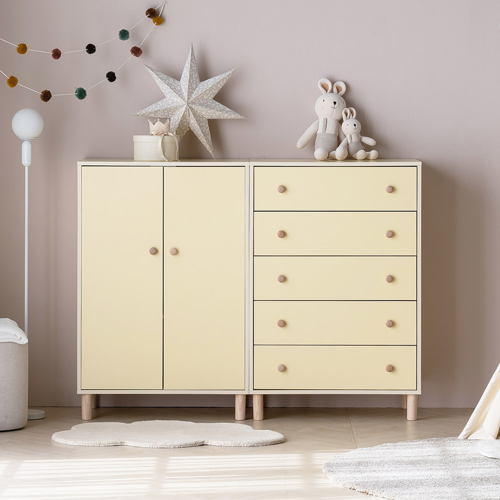 레이디가구 스칸딕 동그리 베이비 옷장 세트 1600 방문설치 407,410원