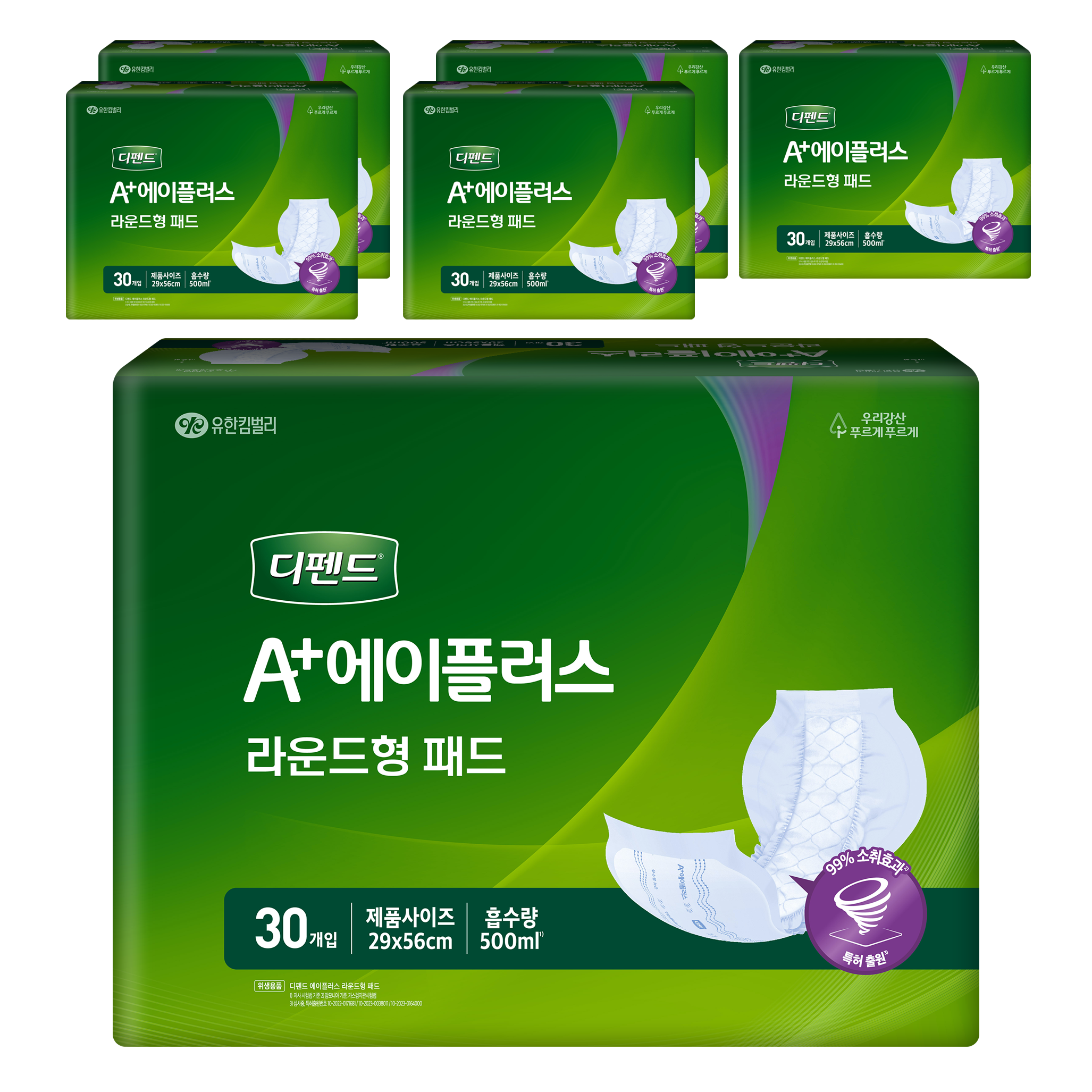 디펜드 에이플러스 환자용 성인 기저귀 패드, 30개입, 6개 49,000원